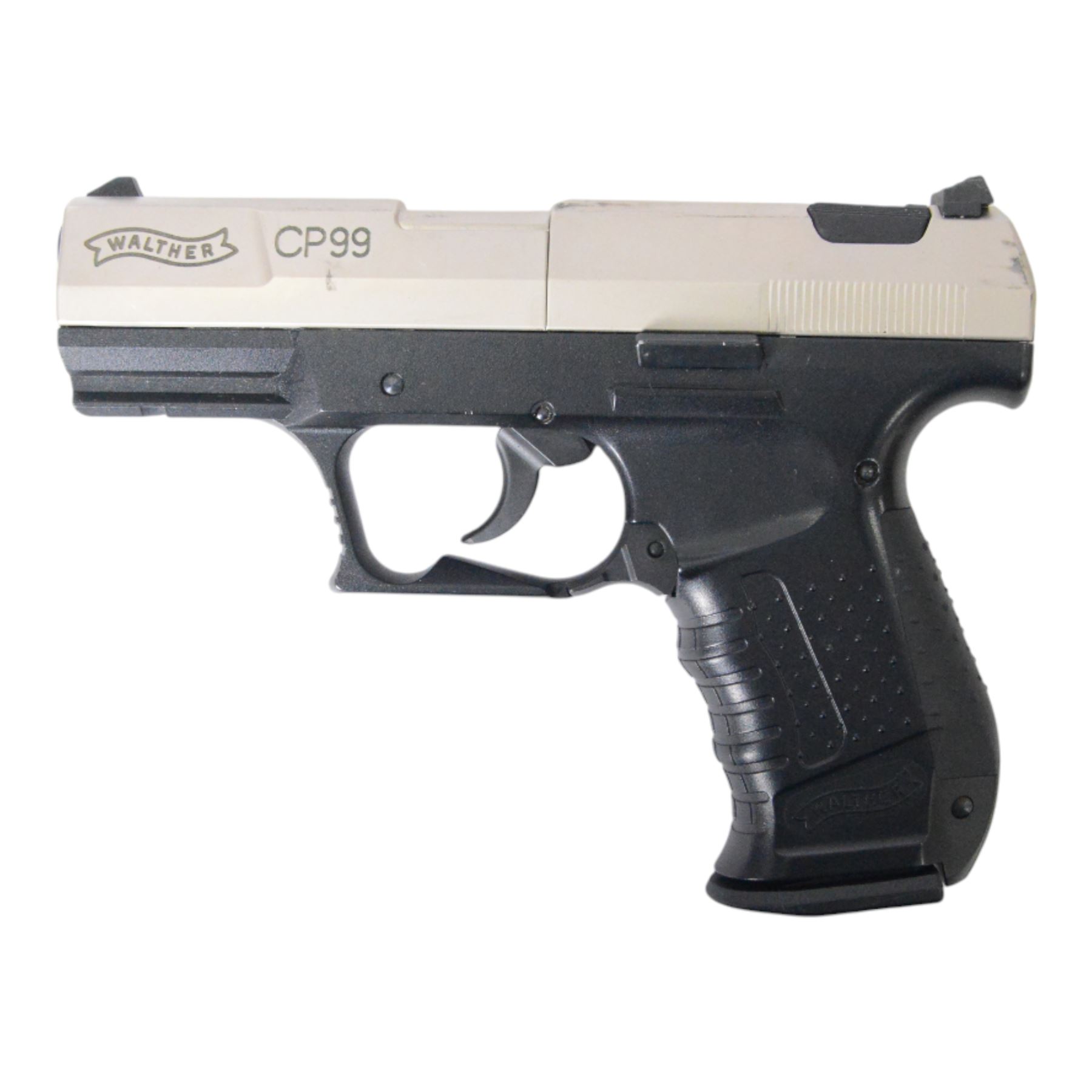 Walther CP99 air pistol, serial no J50295837,  together with Grizzly Win Mag Jr. air pistol and one other air pistol 