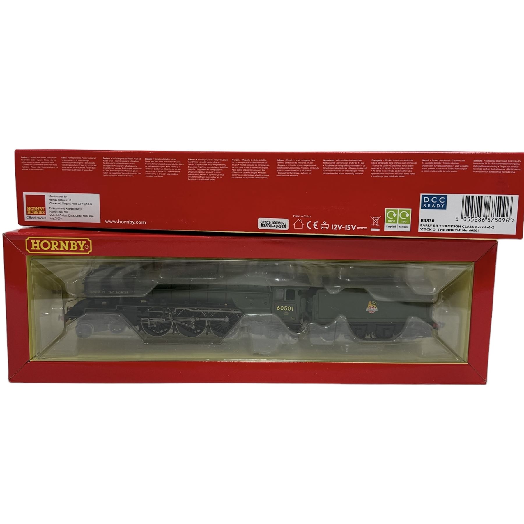 Hornby '00' gauge locomotive R3830 Early BR Thompson Class A2/2 4-6-2 Cock O' North no. 60501, boxed 