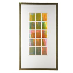 Gillian Ross Kelsey (British 1935-2025): 'Shadows', acrylic ink signed and titled in pencil 85cm x 36cm
