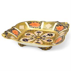 Two Royal Crown Derby Imari dishes, of lozenge and oval form, largest D25cm (2)
