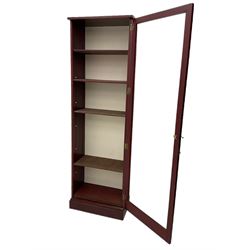 20th century glazed shop display cabinet/bookcase 
