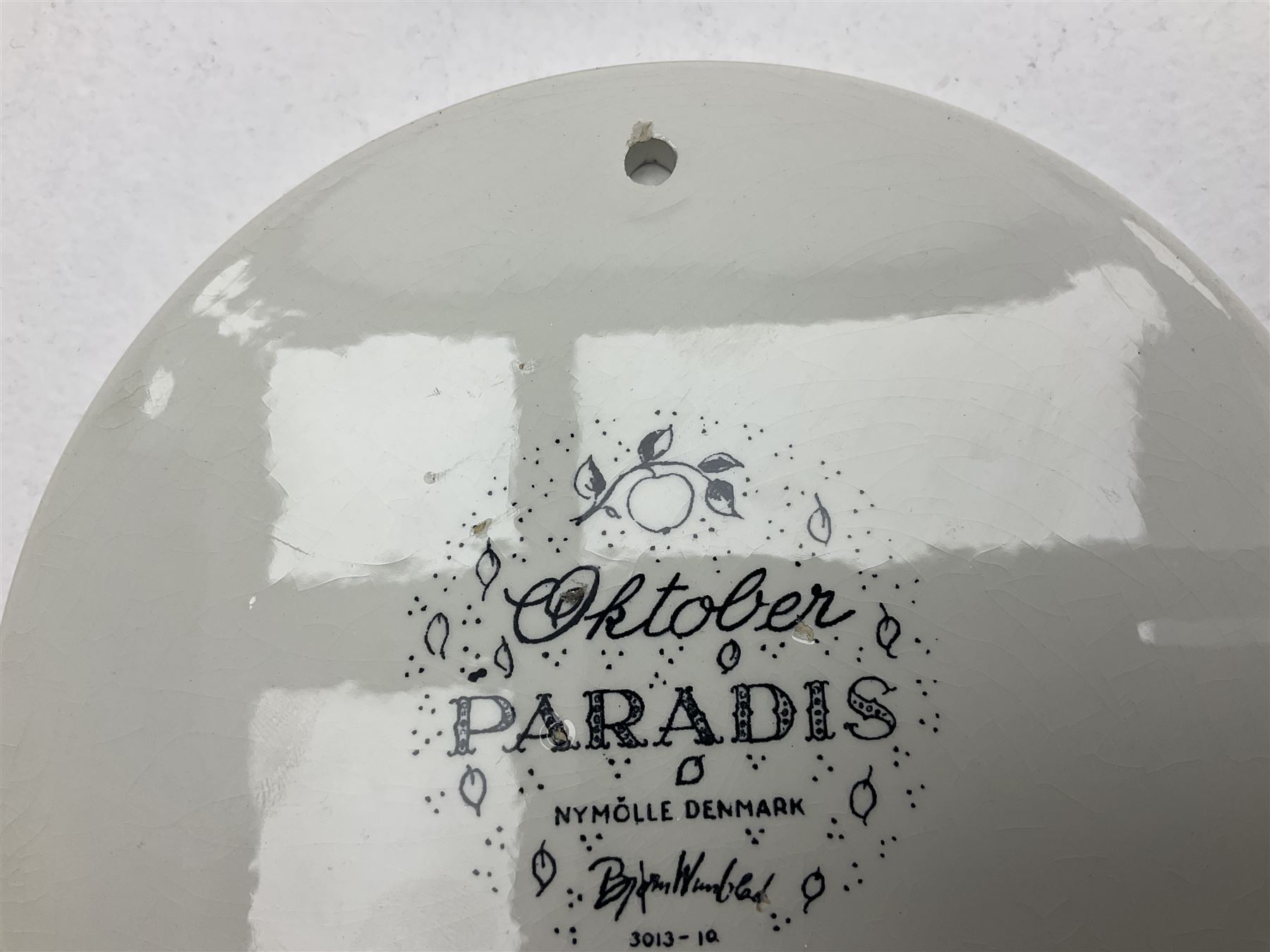 Bjorn Wiinblad for Nymolle Denmark set of twelve calendar wall plaques, D15cm