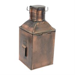 Pair of 20th Century Port and Starboard copper ship lanterns, together with Simpson Lawrence copper ships lamp with brass plaque and Ankerlight lantern