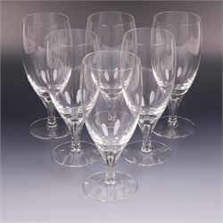 Dartington Crystal Charlotte suite for six, comprising wine, flutes, goblets and water glasses, all with boxes 