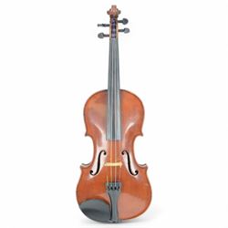 20th century-full sized violin, maple back and side ribs with a spruce top and chin rest, ...