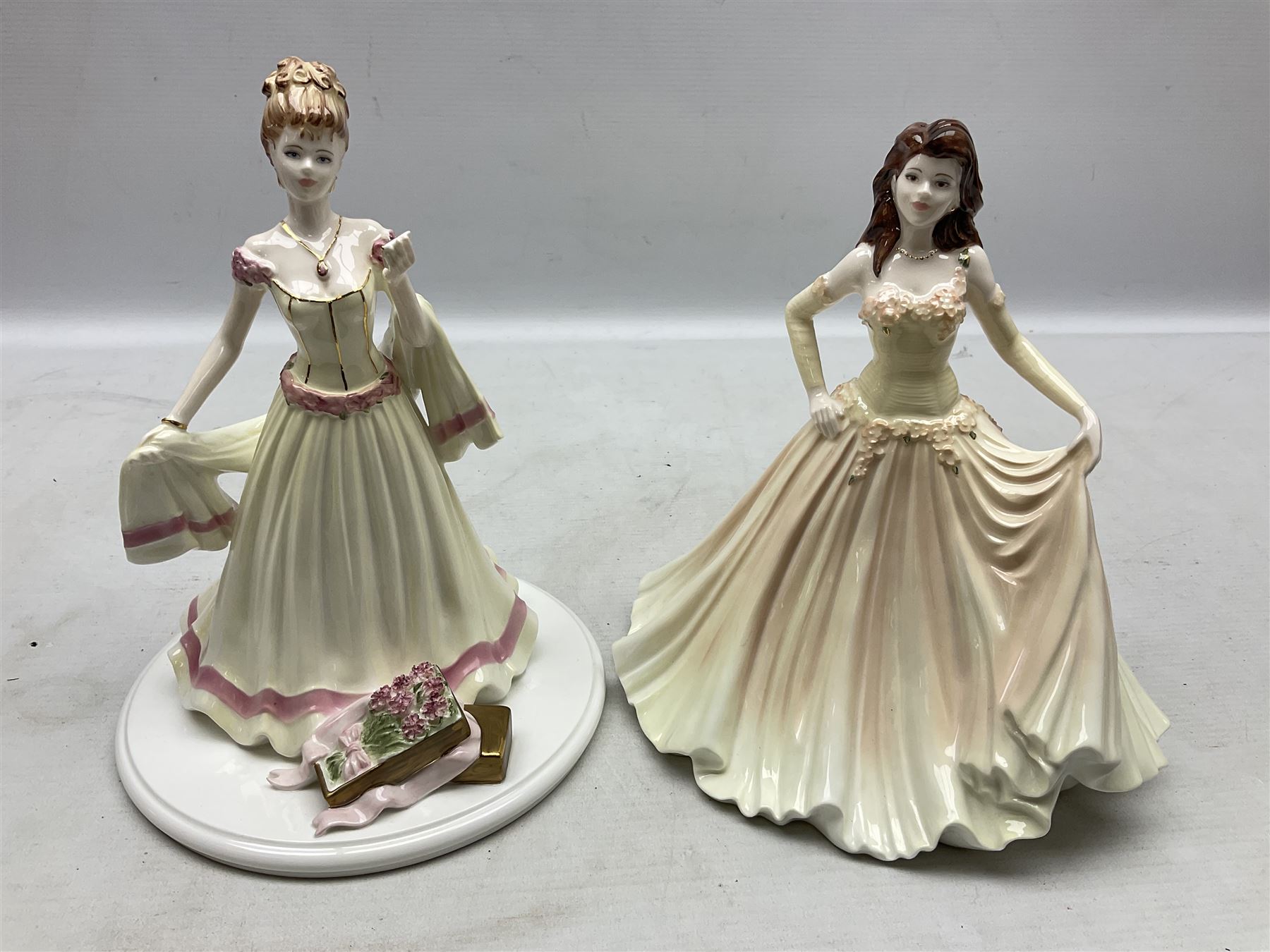 Ten Coalport figures, to include Language of Flowers, Marilyn, Token of Love,  I'll never forget you etc