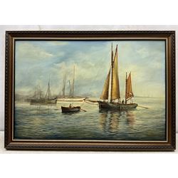 Brian Mays (British 1935-2023): 'Towing Out Cowes', study of a ketch being towed by a rowing boat, oil on canvas signed and dated 1989 49cm x 75cm
Provenance: Direct from the family of the artist 