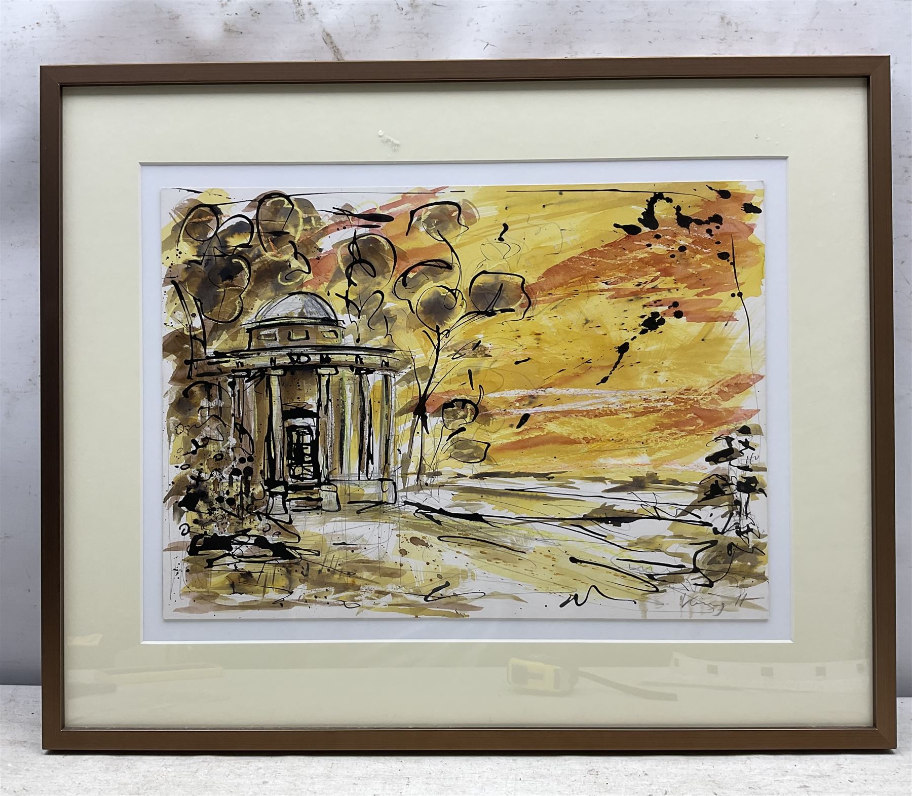 Adam King (British 1964-): 'Castle Howard' and 'The Stump Room - Harrogate', pair watercolour and inks signed and dated '11 and '12, 34cm x 45cm (2)