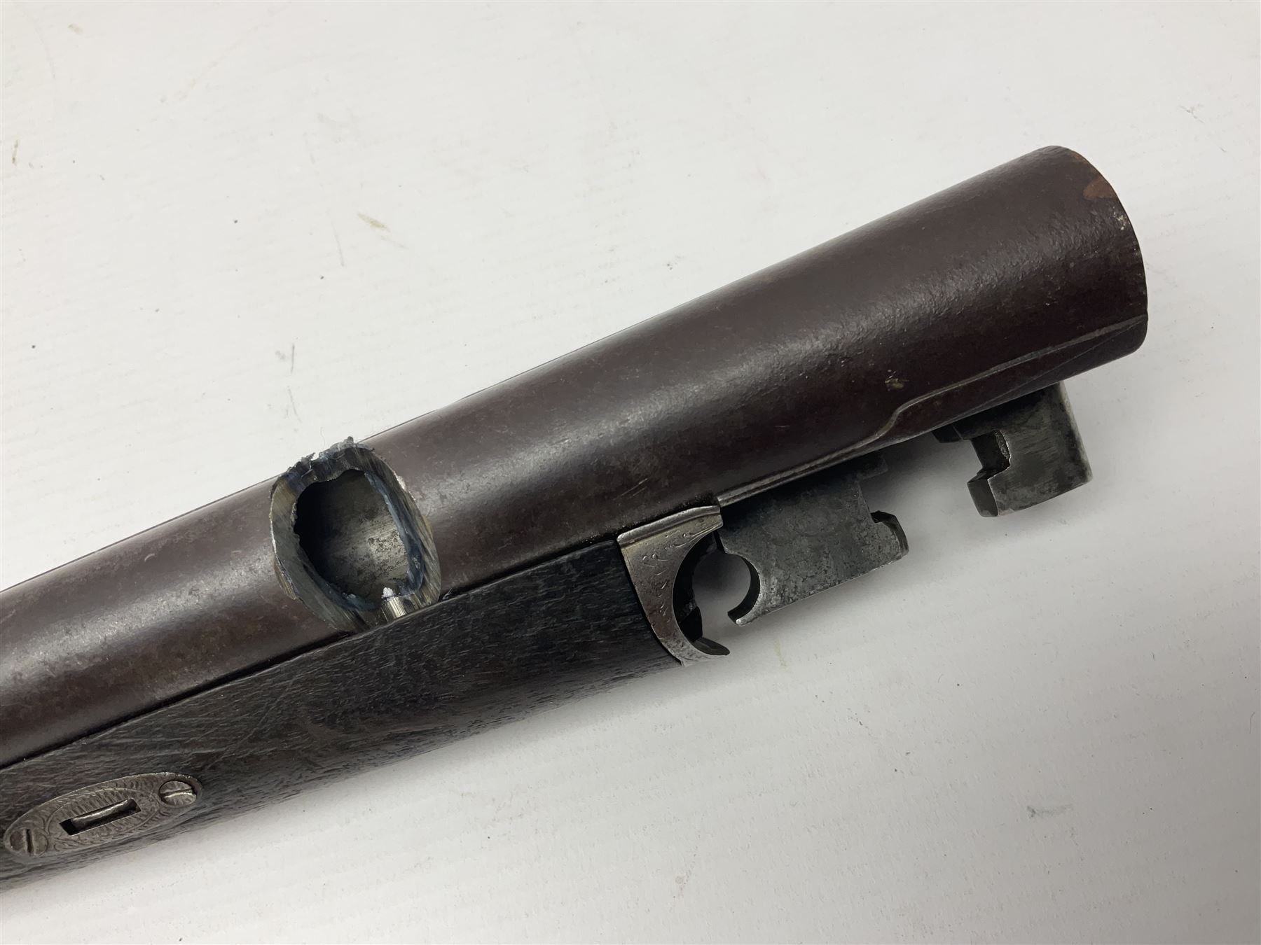 SHOTGUN CERTIFICATE REQUIRED - Purdey 12-bore side-by-side double barrel hammer shotgun, STOCK AND ACTION ONLY as barrels cut ready for sleeving, screw underlever action, serial no.616177