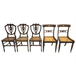 Pair of Regency rosewood framed side cha