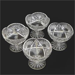 Oversized Georgian design wine glass, etched wine glass, and further 19th century and later cut glassware