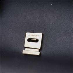 Givenchy - ‘Pandora Box’ Mini Bag, introduced circa 2016, in white and black leather with contrasting python side panels and top handle, with gold-tone shoulder or crossbody chain strap and hardware, unused with original dust bag