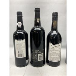 Mixed port, comprising Warre's 1977, vintage port, Quinta do Estanho, 1997, vintage port, Croft Quinta da Roeda, 2002, vintage port, Taylors, 1994, port and Taylors 2015, port, various contents and proof (5)