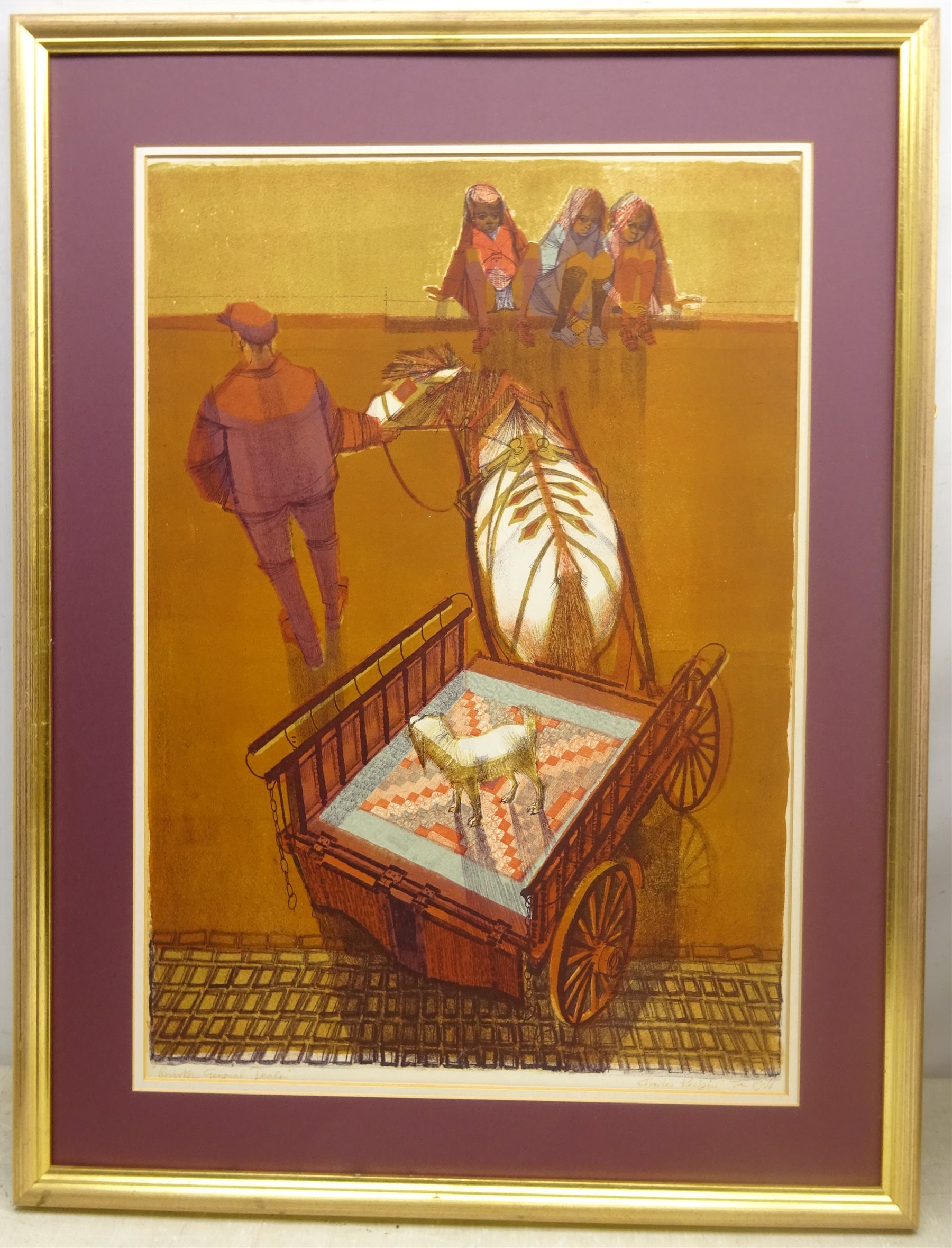 Charles Keeping (British 1924-1988): 'Brixton General Dealer', lithograph signed, titled and dated Jan 1956, 57cm x 39cm