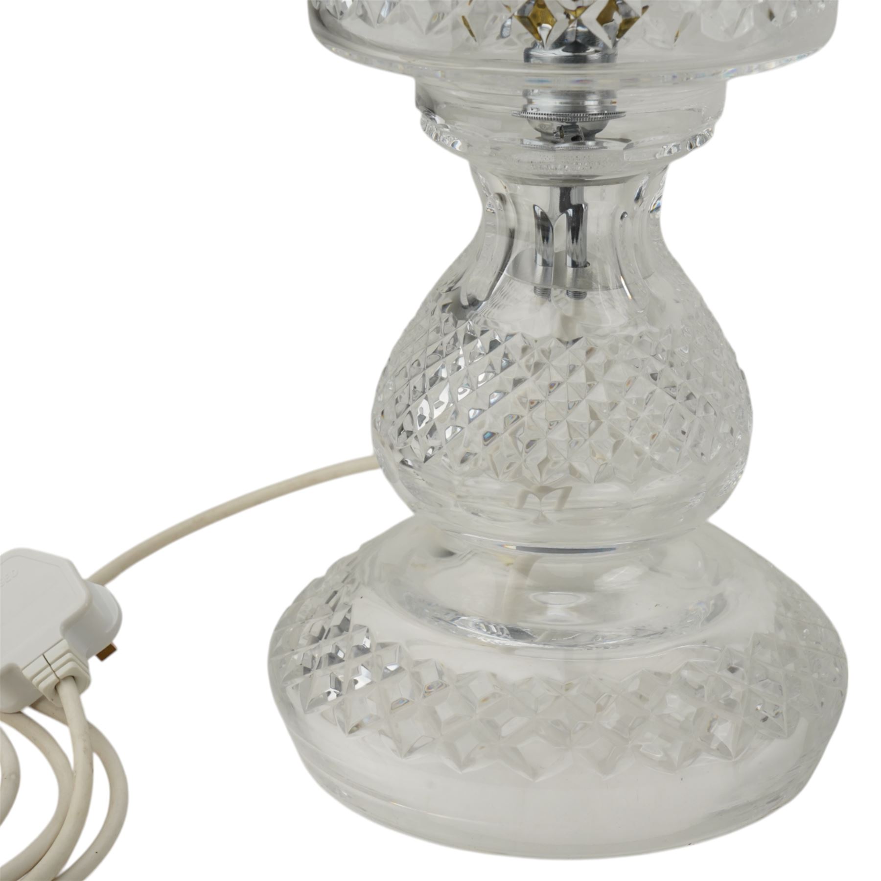  Waterford Inishmore pattern glass table lamp H48cm