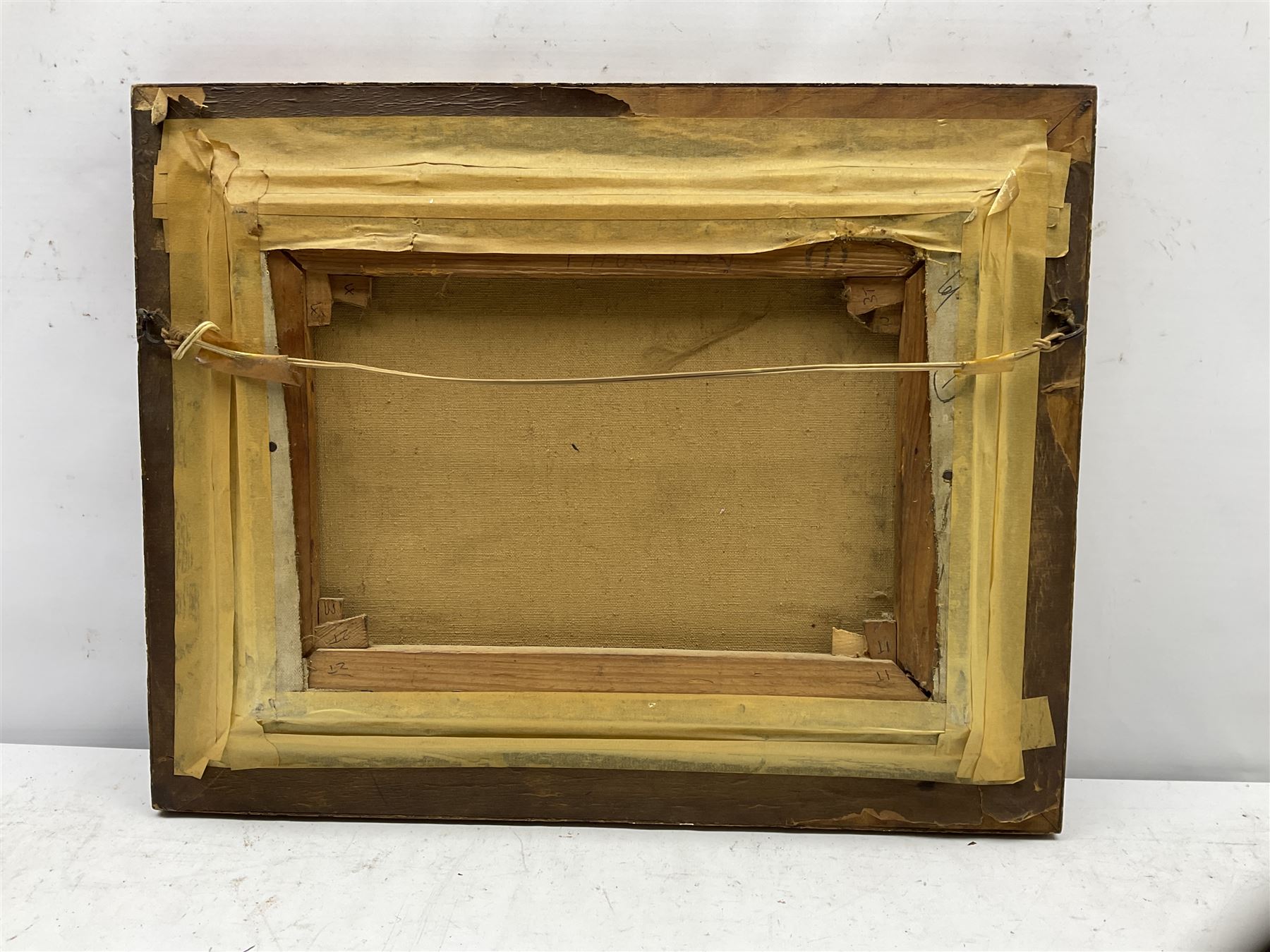 English School (20th century): Horse and Rider at Sunset, oil on canvas unsigned 24cm x 35cm