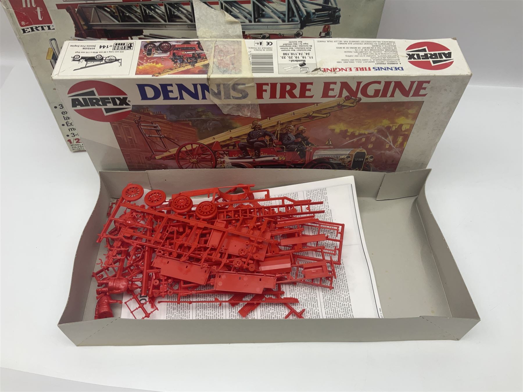 Seven scale model assembly kits to include Airfix, Heller, Italeri etc in one box