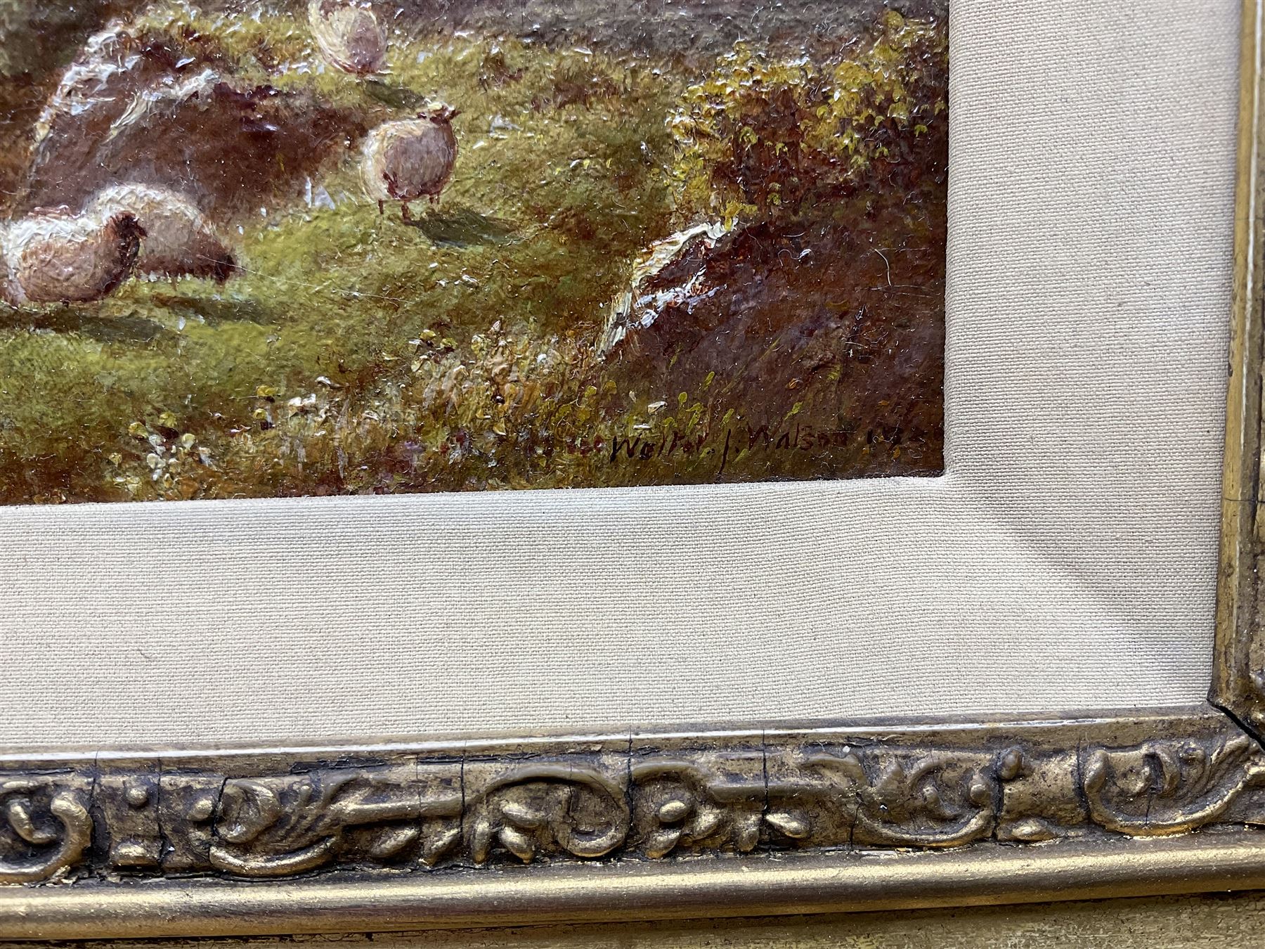 Walter J Watson (British 1879-c1937): 'On the Glaslyn - North Wales', oil on canvas signed, titled and further signed verso 19cm x 32cm  
Provenance: private collection; with James Alder Fine Art, Hexham