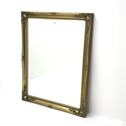  Large rectangular gilt framed wall mirror, W92cm, H116cm  