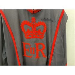 Elizabeth II Yeoman Warders (Beefeater) No.1 Undress blue uniform - comprising tunic bearing label Crown Military Uniforms H.M. Tower of London and bonnet by S. Patey (2) 