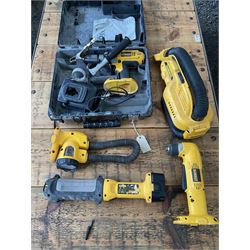 DeWalt drill with charger together with DeWalt vacuum, angle drill and two lights - THIS LOT IS TO BE COLLECTED BY APPOINTMENT FROM DUGGLEBY STORAGE, GREAT HILL, EASTFIELD, SCARBOROUGH, YO11 3TX