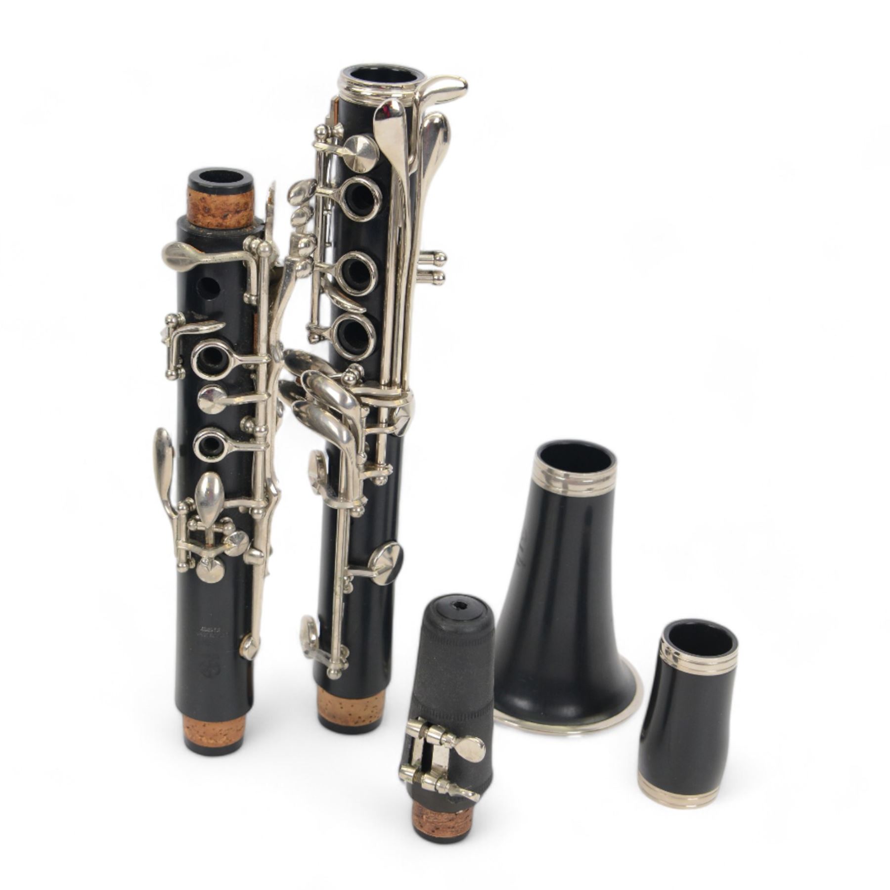 Yamaha 250 Bb clarinet serial no. K80705, with a resin body and chrome keys, in a velvet lined and padded hard case