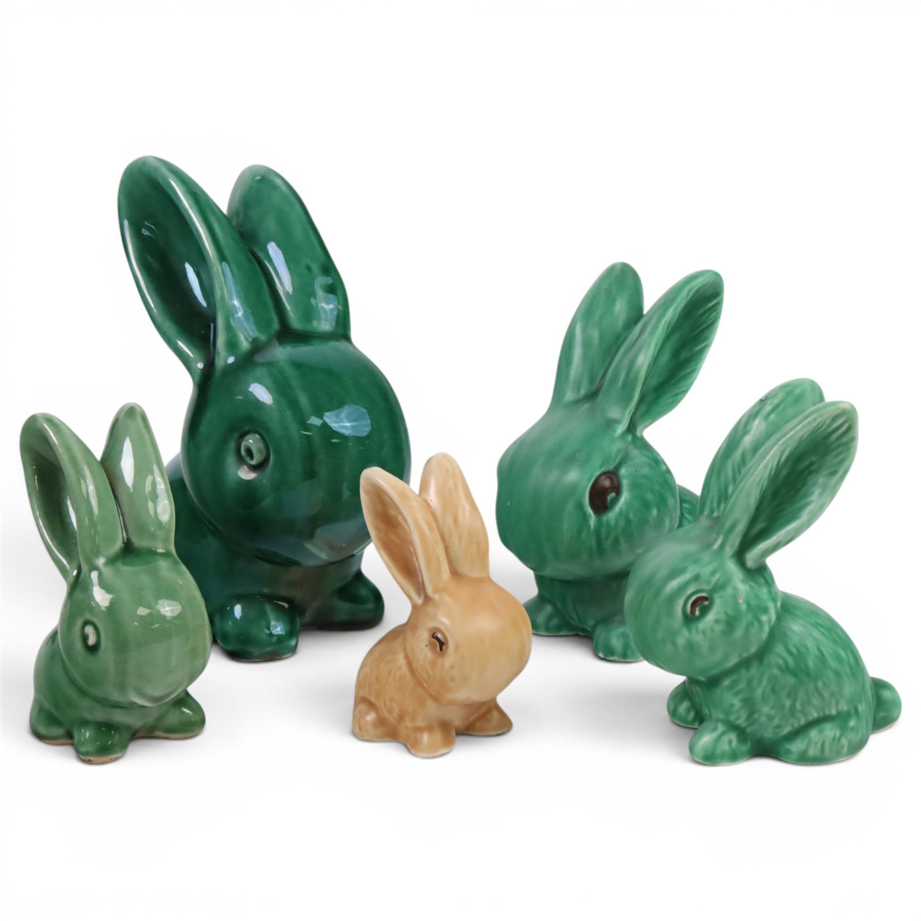 Collection of rabbits, including Danby Ware, Sylvac, Cottontail Rabbit by Oliver Whiting & Co   
