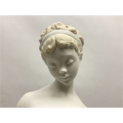 Lladro Privilege figure, Dreams of a Ballerina, modelled as a ballerina leaning against a pillar holding her ballet shoes, limited edition 396/1000, sculpted by Jose Puche, no 1889, with original box, year issued 2003, yea retired 2004, H52cm 