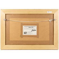 Ten signed Formula 1 photographs, comprising eight Damon Hill examples, Jenson Button and a Nigel Mansell example, nine with certificates of authenticity from Write Stuff Autographs, all framed, largest H47cm, W67cm