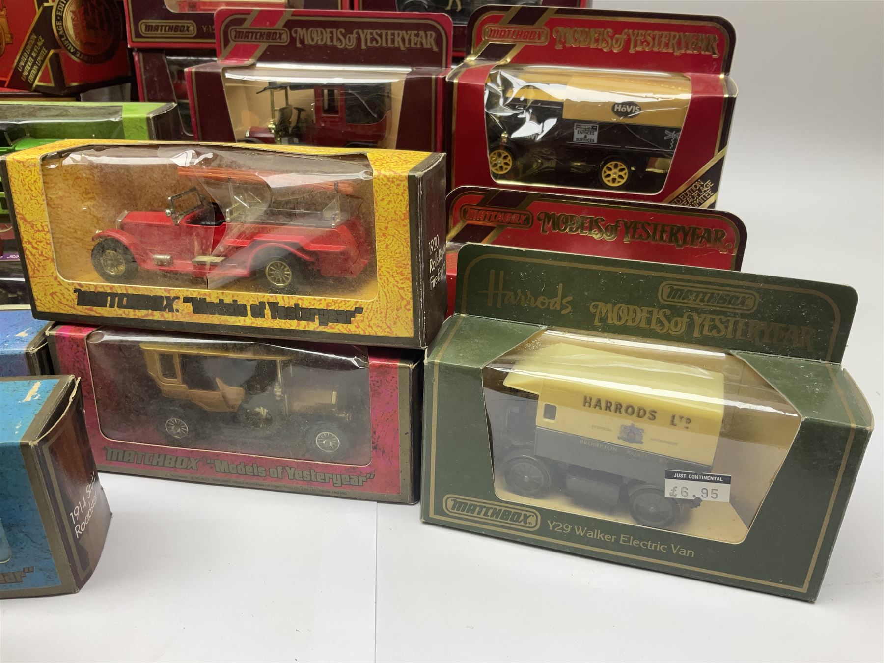 Matchbox - approximately sixty Models of Yesteryear to include special edition 1820 Passenger Coach and Horses, limited editions 1894 Aveling-Porter Steam Roller, 1829 Stephensons Rocket and 1905 Fowler Showman’s Engine; older models from the 1970s such as Y-1 1911 Model ‘T’ Ford, and a large quantity of modern models with reference materials in folder; mostly boxed 
