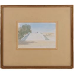 Sir Hugh Casson (British 1910-1999): Steps Towards the Viewpoint, watercolour faintly inscribed 12cm x 18cm 