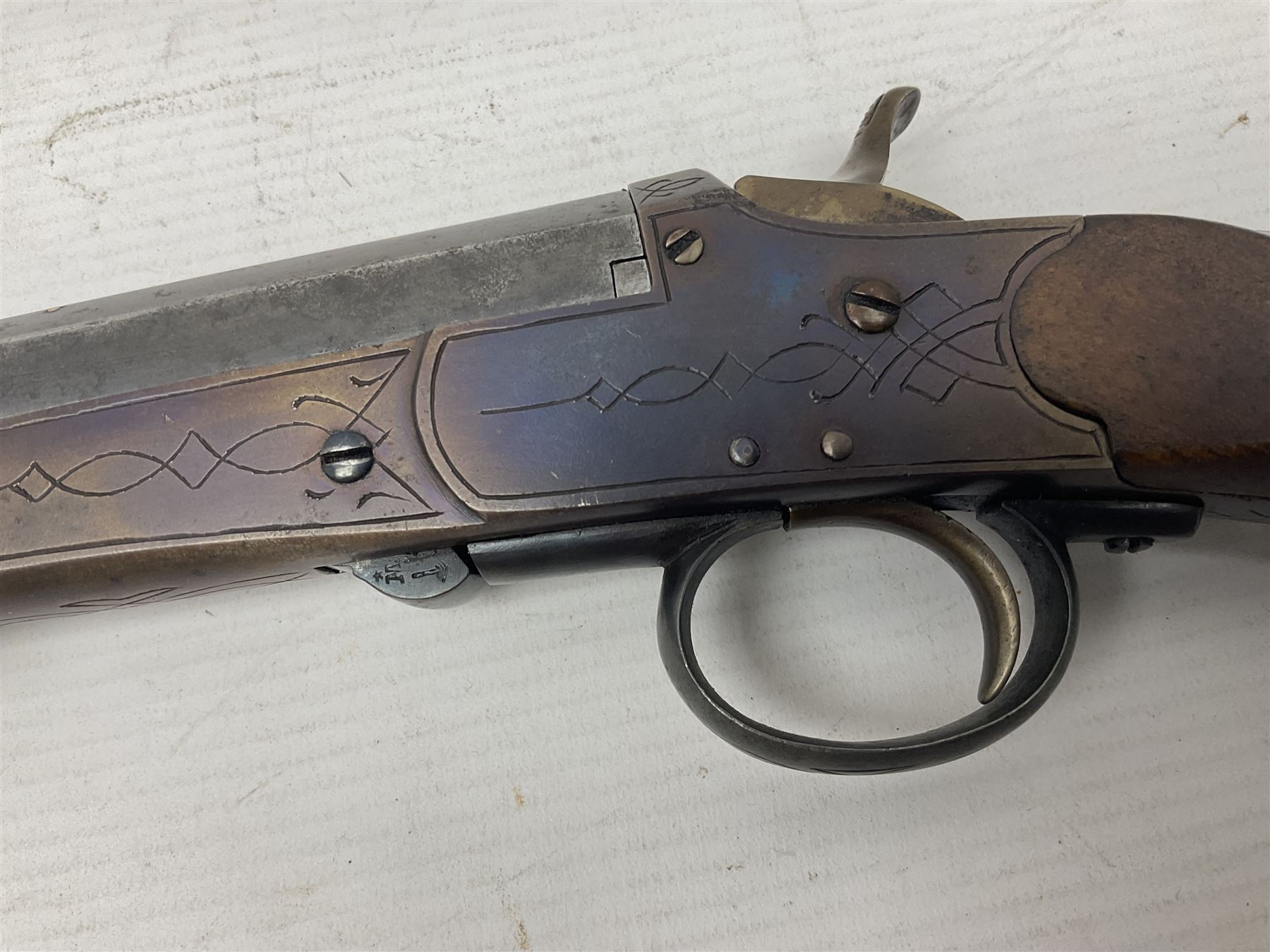 SHOTGUN CERTIFICATE REQUIRED - Belgian .410 folding single barrel hammer shotgun, with 75cm(29.5