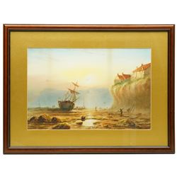Joseph Eaman (British 1853-1907): Robin Hood's Bay, pair watercolours signed 34cm x 52cm (2)