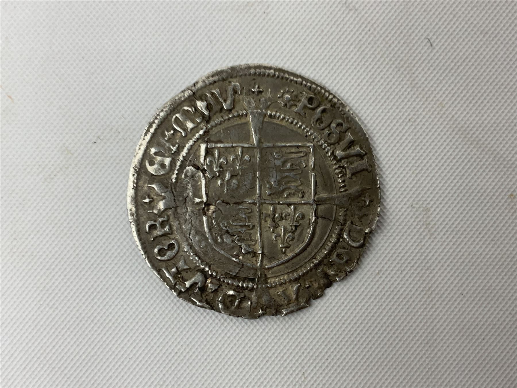 Henry VIII hammered silver groat coin 