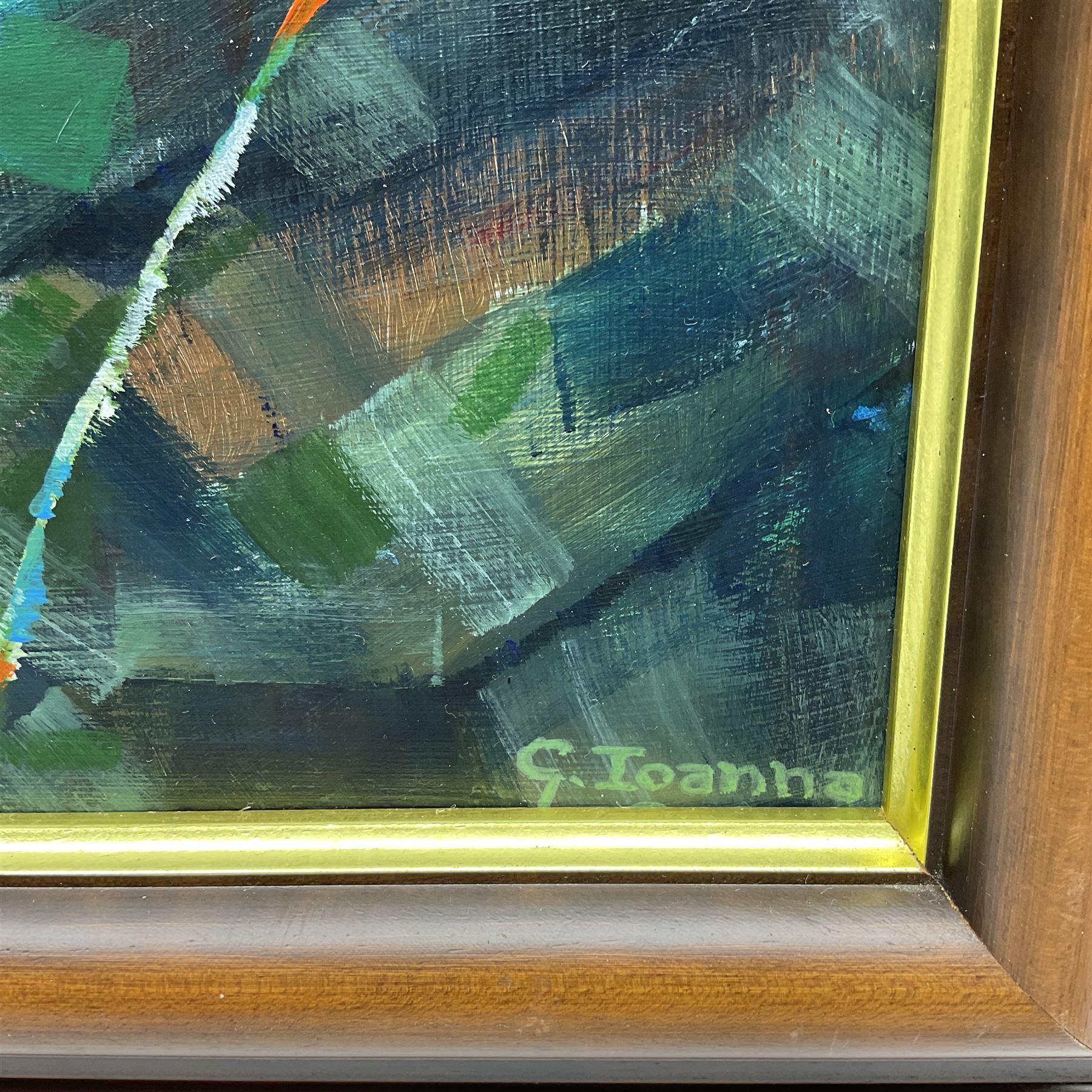 Giuseppe Ioanna (British 1956-): Scarborough Harbour, acrylic on board signed 49cm x 49cm