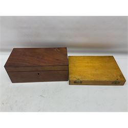 R & J Beck London microscope, model 7597, contained in fitted case, together with a boxed collection of glass microscope biological sample slides