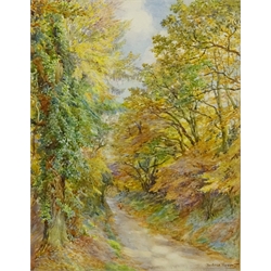  Beatrice Parsons (British 1870-1955): 'A Surrey Lane - Late Autumn', watercolour signed 28cm x 22cm  