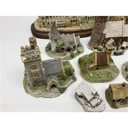 Sixteen Lilliput Lanes,to include, York Minster, St Patrick's Church, Convent in the Wood, St Stephens Church etc, tallest H16cm 