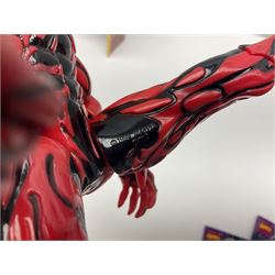 Group of early 90s Marvel/DC Comics toys; 1993 Kenner Batmobile with original Batman figure and plane; Marvel Comics Spider-Man 1994 Web of Steel series Hobgoblin Wing Bomber, incomplete Daily Bugle Playset and Scorpion; assorted figurines and later accessories 