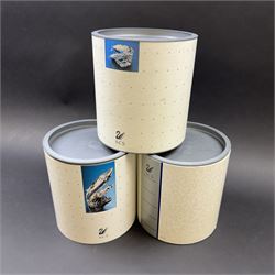 Three limited edition Swarovski Crystal figures, Care For Me, Save Me and Lead Me, all boxed with certificates 