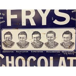 Metal reproduction of Fry's Chocolate advertising sign 'five boys' H50cm, L70.5cm. 
