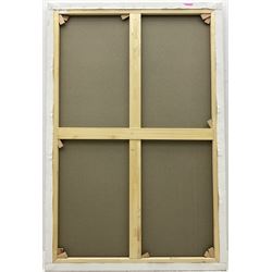 Fern (British 1996-): ‘How to Marry a Millionaire’, acrylic on canvas, signed verso 150cm x 100cm 
Provenance: private collection, purchased from the Yield Gallery, London