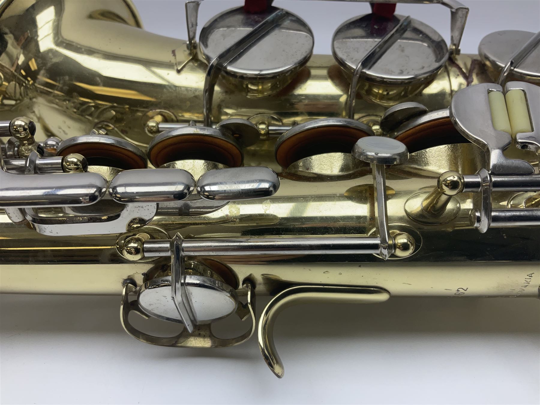 Czechoslovakian Boosey & Hawkes Powertone alto saxophone, serial no.125362; in fitted carrying case with crook