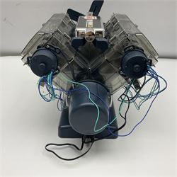 Machine Works battery operated model of a V8 car engine featuring working parts, sound and illuminating spark plugs L29cm
