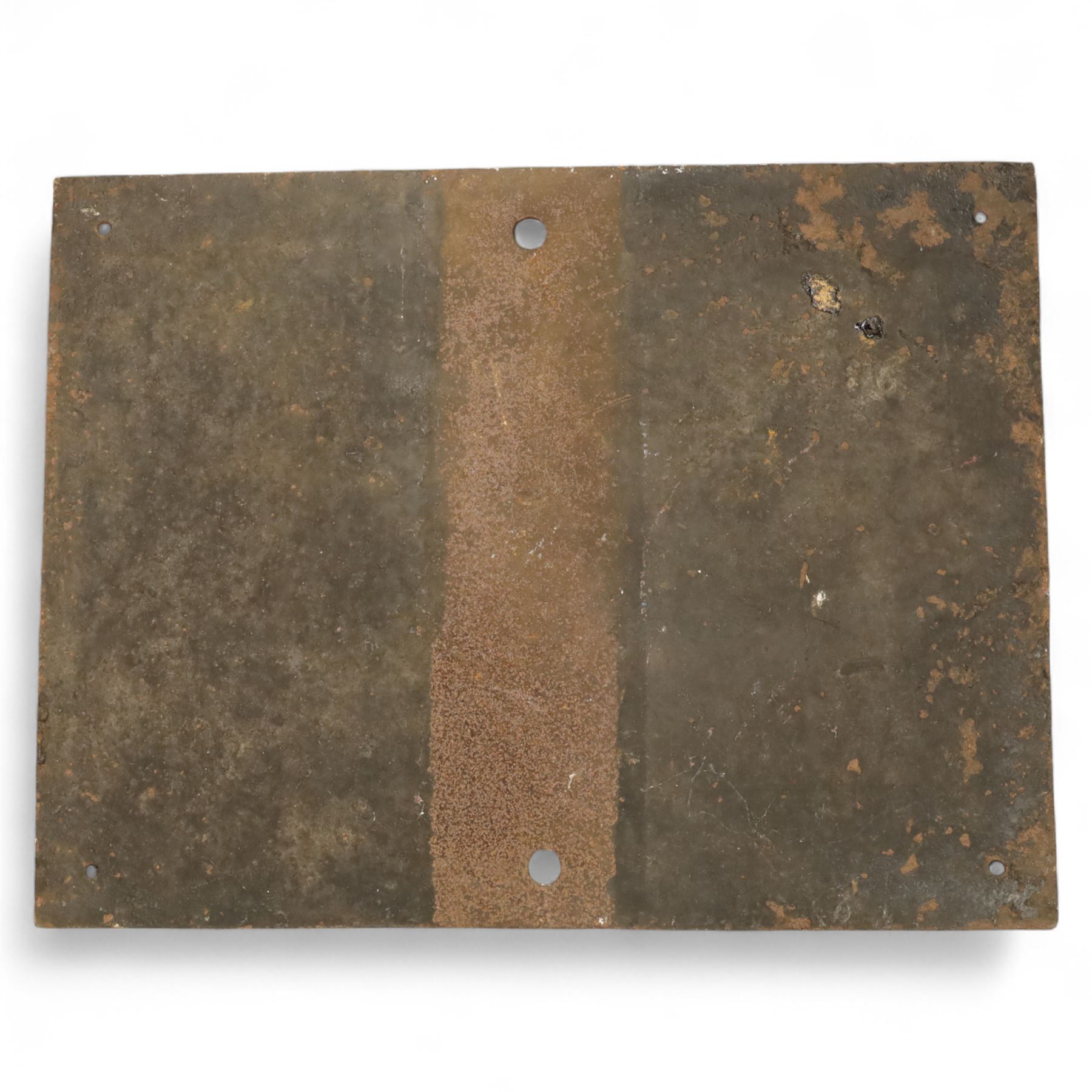 Late Victorian cast iron Midland Railway trespassing sign, dated June 1899, H51cm, W68cm