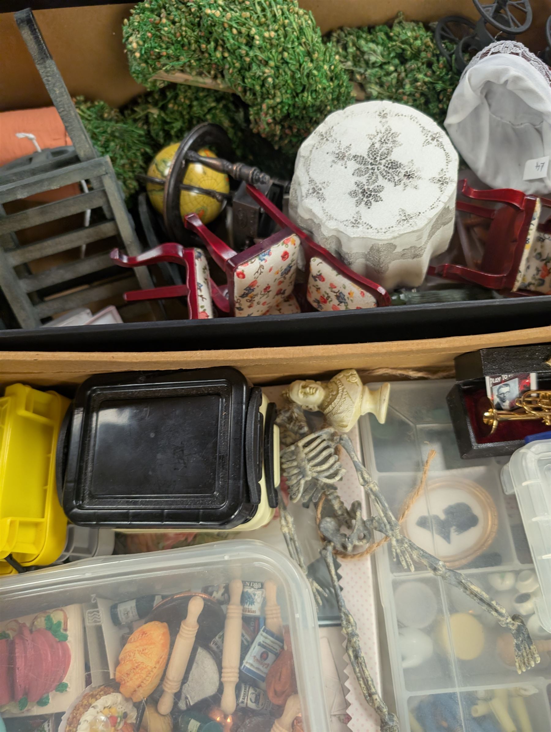 Burton Toys 'Caroline's Home' dolls house and a collection of dolls house furniture and accessories