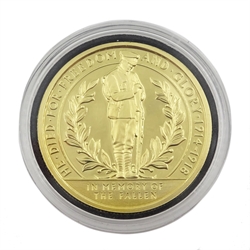  Queen Elizabeth II 2017 gold double crown 'The WWI Centenary - Lone Soldier Gold Coin', 10 grams of 9ct gold  
