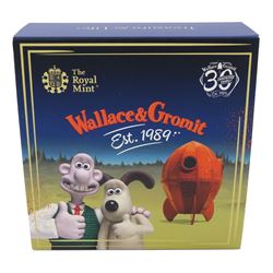 The Royal Mint United Kingdom 2019 'Wallace & Gromit' silver proof fifty pence coin, cased with certificate