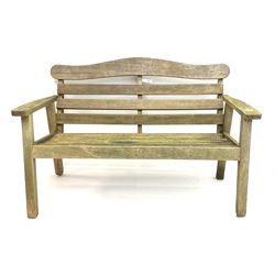Two seat garden bench (W131cm) and two side tables (W91cm)