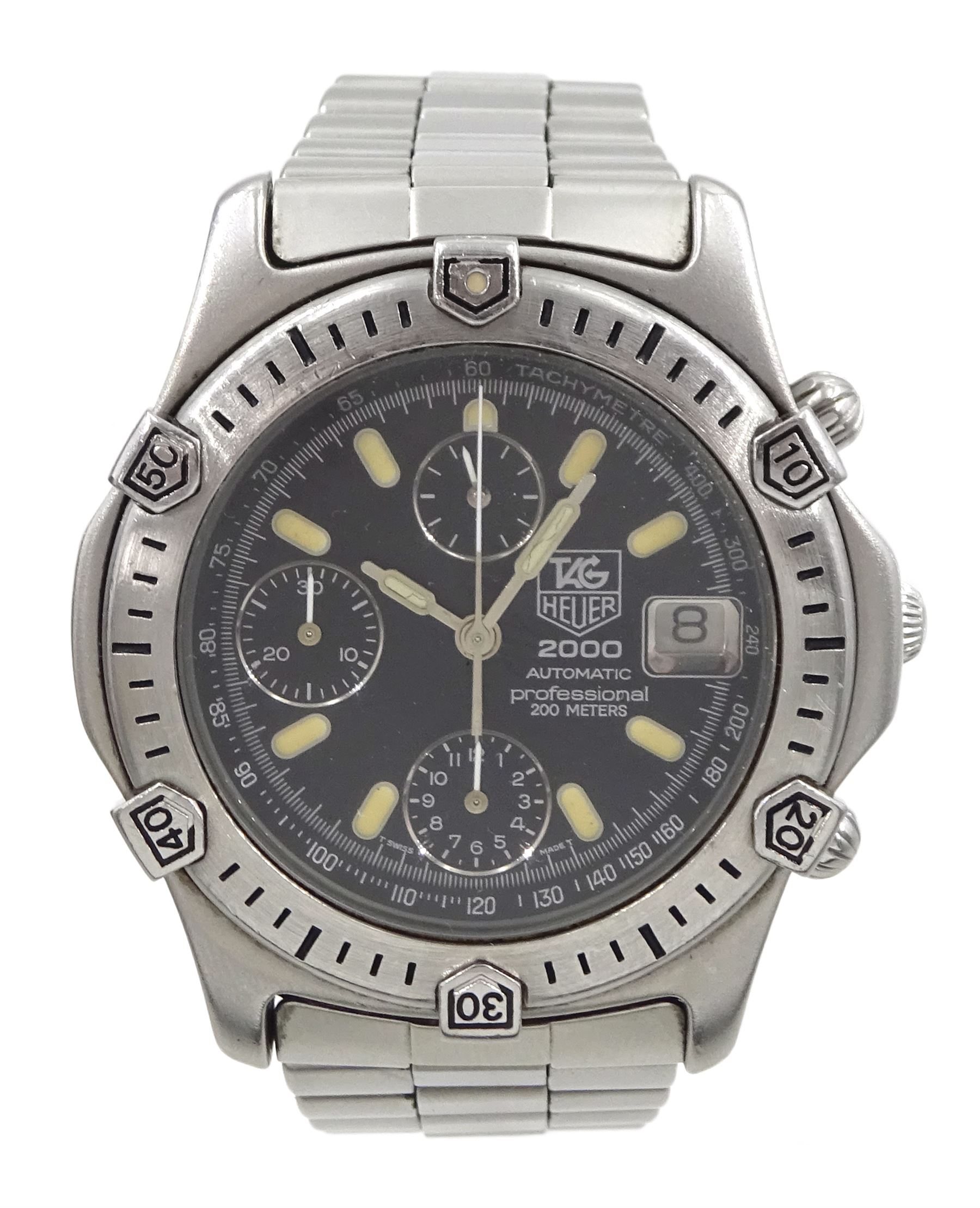 Tag Heuer 2000 gentleman's stainless steel automatic chronograph